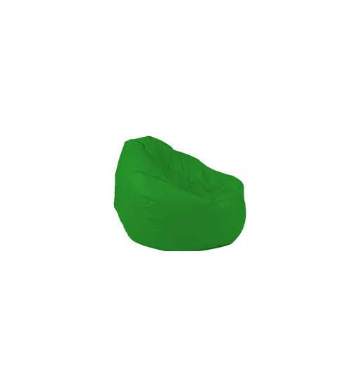 Fotoliu Bean Bag BIG, tip para din material textil, diametru 73cm, culoare verde