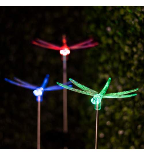 Lampa solara RGB LED - model Libelula- Brico DecoHome