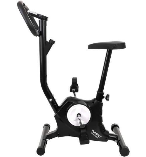 Bicicleta fitness mecanica Funfit F05, cu afisaj LCD, greutate maxima suportata 100kg, culoare negru