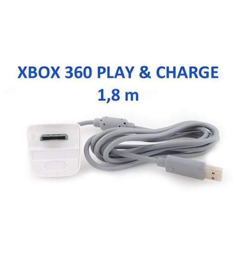 Cablu Adaptor pentru incarcare Controller Xbox 360 Charge&Play, 1.8m