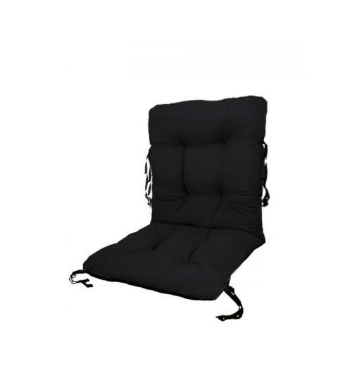 Perna sezut/spatar pentru scaun de gradina sau balansoar, 50x50x55 cm, culoare negru