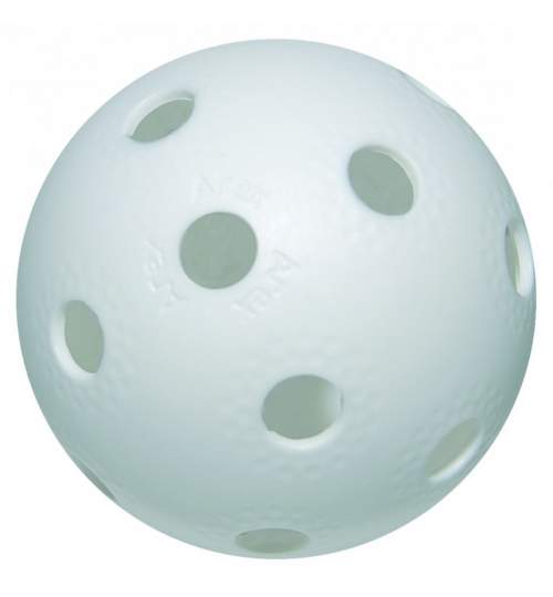 Minge clasica de Floorball, cu 26 gauri, diametru 72 mm, alb