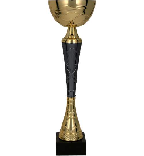Trofeu cupa sportiva, din metal, inaltime 36 cm, culoare auriu/grafit