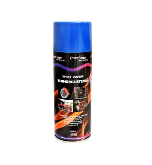 Spray vopsea ALBASTRU rezistent termic pentru etriere 450ml. Breckner BK83119