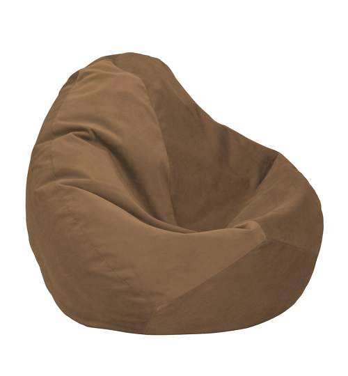 Fotoliu Bean Bag BIG, tip para din material textil, diametru 73cm, culoare maro