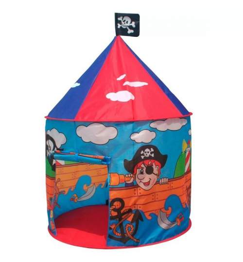 Loc de joaca pliabil tip cort de pirati pentru copii, cu intrare roll-up, 105x125 cm