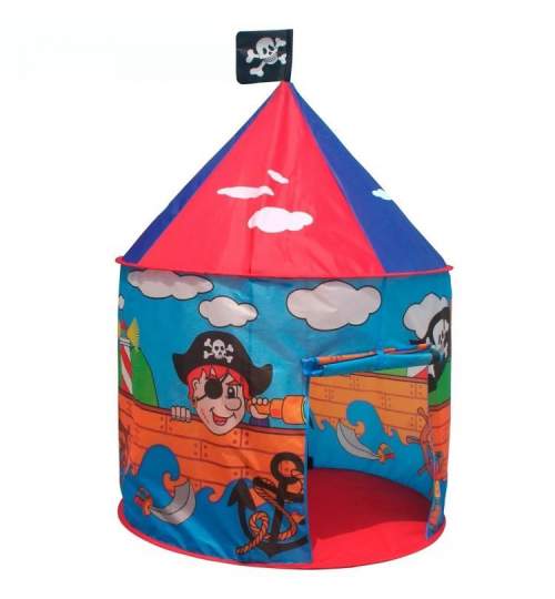 Loc de joaca pliabil tip cort de pirati pentru copii, cu intrare roll-up, 105x125 cm