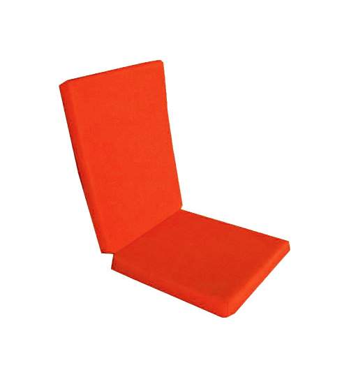 Perna decorativa pentru scaun de bucatarie cu spatar, dimensiune sezut 42x40 cm, spatar 42x50 cm, culoare orange