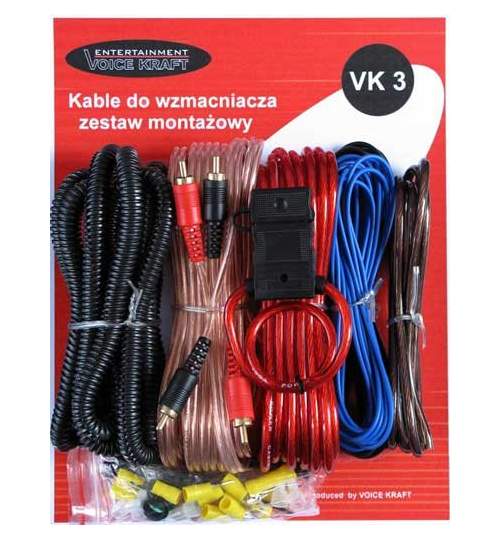 Kit cabluri VK 3 Voice Kraft pentru conectare la amplificator