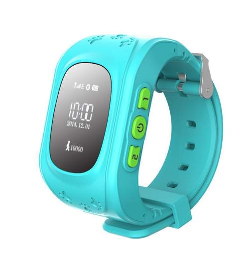 Ceas Telefon Smartwatch  monitorizare copii TarTek™ Q50, Albastru cu GPS MTEK-TCQ50A