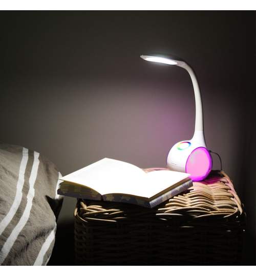 Veioza Mania Magic pentru Birou sau Camera cu Lampa de Veghe Ambientala 2-in-1 SMART LED RGB, Luminozitate si Culoare Reglabila