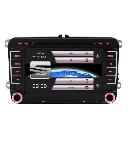 Unitate Multimedia cu Navigatie Audio Video cu DVD BT si WiFi Seat Alhambra 2010+ + Card 8Gb cu Soft GPS si Harti GRATUITE
