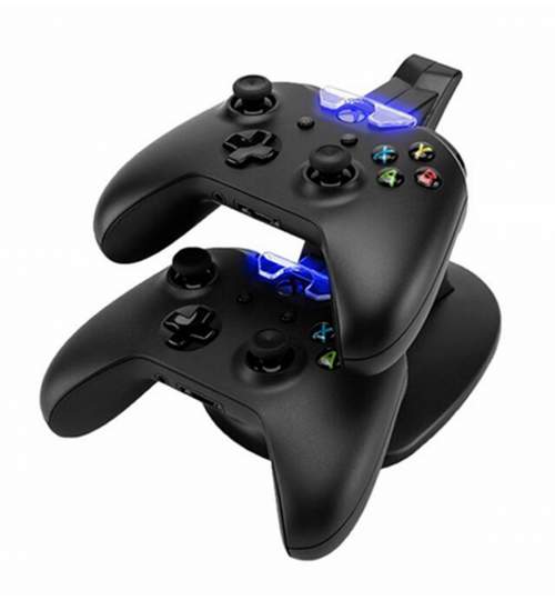 Dock Statie Incarcare pentru 2x Controller Xbox One, cu indicator LED, culoare negru