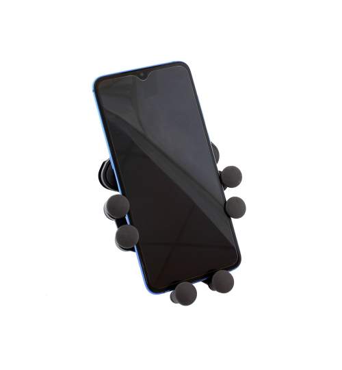 Suport Auto Gravity pentru Telefon, reglare 360 grade, cu prindere in grila de ventilatie, culoare negru