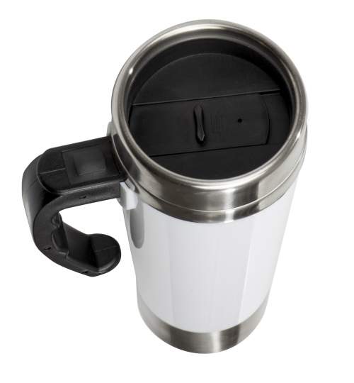 Cana de cafea tip termos cu amestecare automata si capac, din otel, 400ml