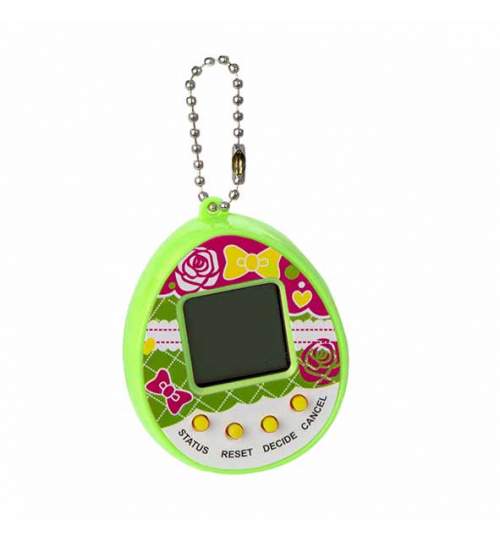 Joc Animal de Companie Virtual Tamagotchi pentru Copii, forma Ou, cu 4 butoane, verde
