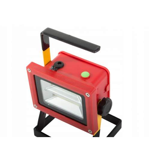 Lampa de lucru LED tip proiector portabil, putere 30W, 2xLED COB, 19x10x11 cm, lumina alb rece