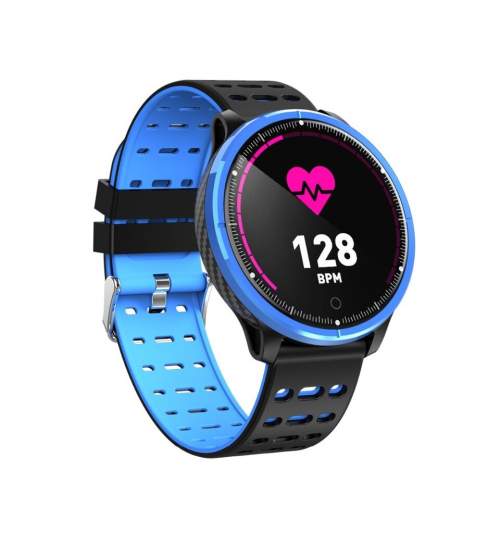 Ceas Smart TarTek M71 Blue Edition, monitorizare activitate cardiaca, tensiune arteriala, fitness MTEK-M71_BLUE