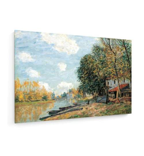 Tablou pe panza (canvas) - Alfred Sisley - The banks of Loing near Moret - 1885 AEU4-KM-CANVAS-555