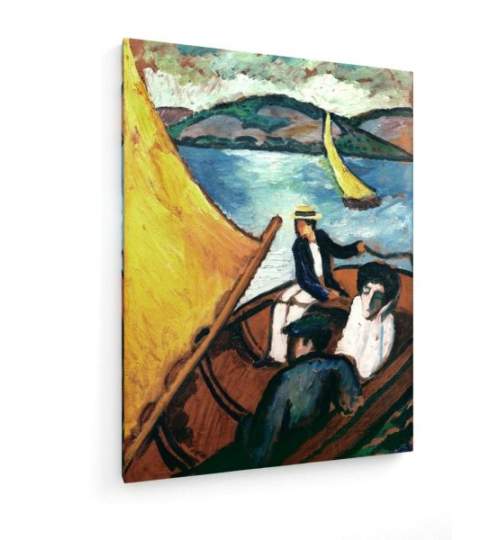 Tablou pe panza (canvas) - August Macke - Sailing Boat - Lake Tegern - 1910 AEU4-KM-CANVAS-152