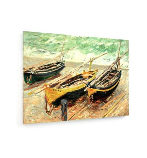 Tablou pe panza (canvas) - Claude Monet - Three fishing boats - 1885 AEU4-KM-CANVAS-246