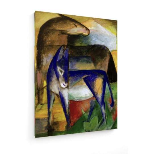 Tablou pe panza (canvas) - Franz Marc - Two blue donkeys AEU4-KM-CANVAS-526