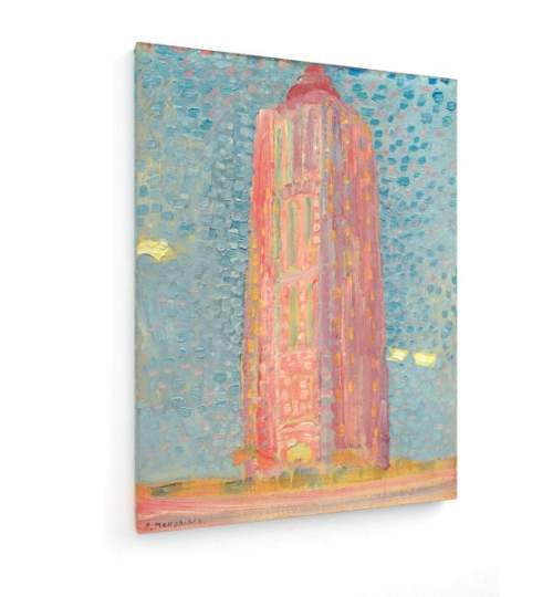 Tablou pe panza (canvas) - Piet Mondrian - Lighthouse in Westkapelle - Painting 1909 AEU4-KM-CANVAS-223