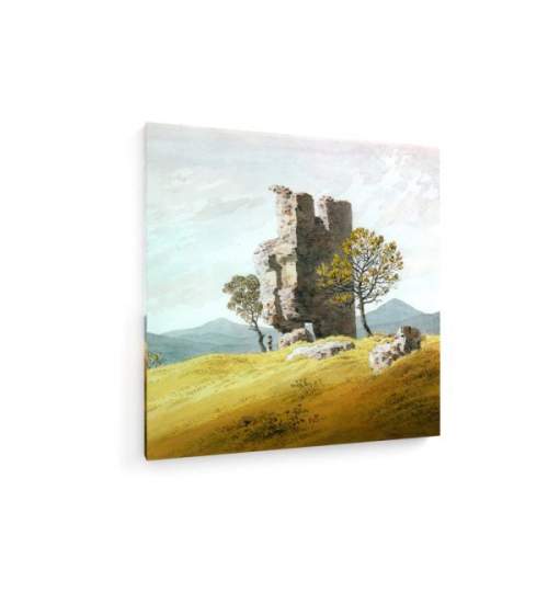 Tablou pe panza (canvas) - Caspar David Friedrich - Tower ruin - c. 1828 AEU4-KM-CANVAS-677