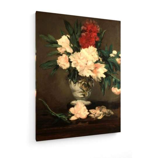 Tablou pe panza (canvas) - Edouard Manet - Vase with peonies - 1864 AEU4-KM-CANVAS-1251