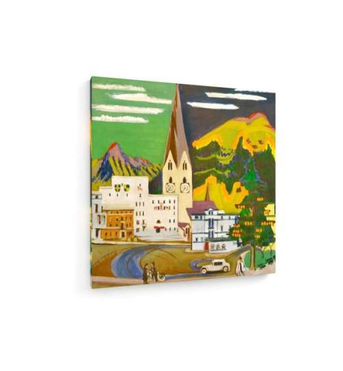 Tablou pe panza (canvas) - Ernst Ludwig Kirchner - Davos Town Hall Square AEU4-KM-CANVAS-1147