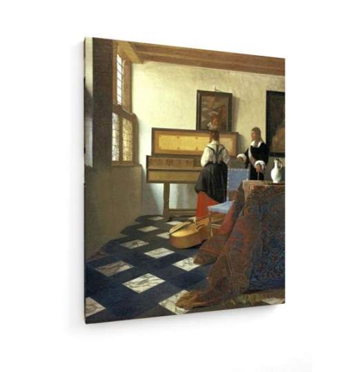 Tablou pe panza (canvas) - Jan Vermeer - The Music Lesson - ca. 1662/64 AEU4-KM-CANVAS-1225