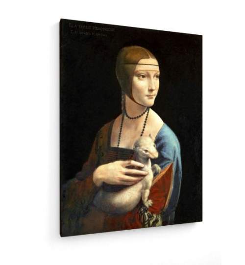 Tablou pe panza (canvas) - Leonardo da Vinci - Lady with Ermine - 1480 AEU4-KM-CANVAS-1277