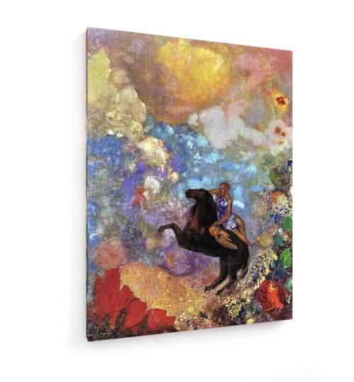 Tablou pe panza (canvas) - Odilon Redon - The Black Pegasus AEU4-KM-CANVAS-760
