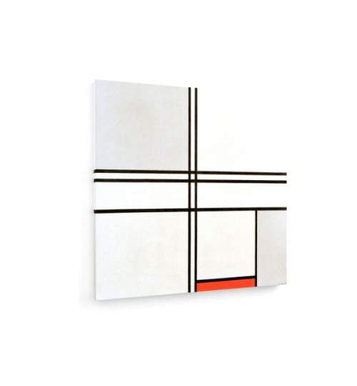 Tablou pe panza (canvas) - Piet Mondrian - Composition grey-red - 1935 AEU4-KM-CANVAS-898