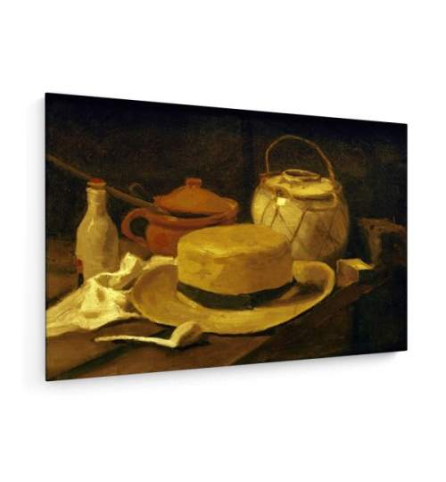 Tablou pe panza (canvas) - Vincent van Gogh - Still life with yellow straw hat - 1881 AEU4-KM-CANVAS-683