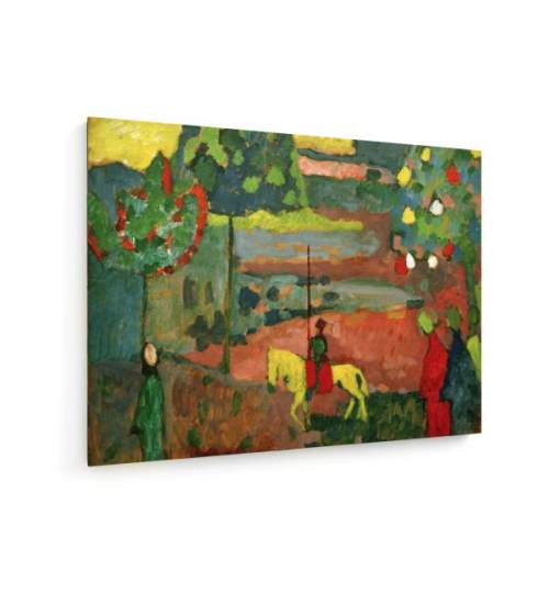 Tablou pe panza (canvas) - Wassily Kandinsky - Lancer in Landscape - 1908 AEU4-KM-CANVAS-688