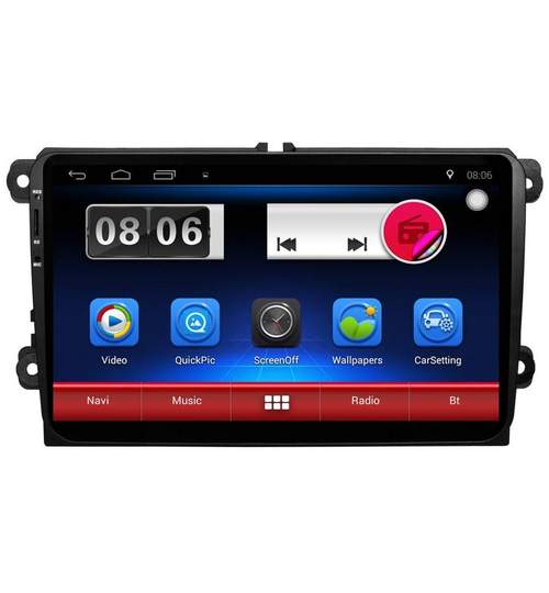 Unitate Multimedia Auto 2DIN cu Navigatie GPS, Touchscreen HD 9” Inch, Android, Wi-Fi, BT, USB, Seat Leon 2005 - 2012