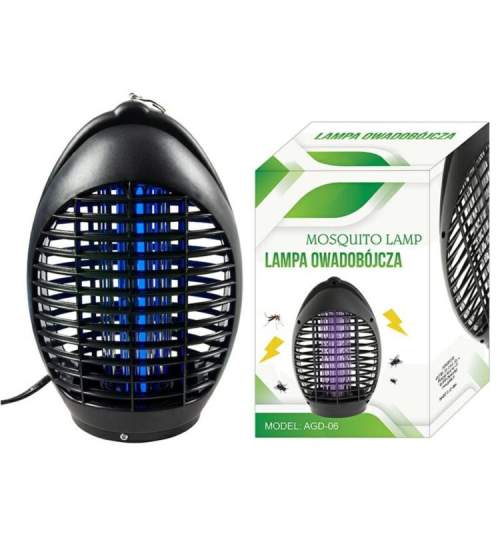 Lampa Electrica Aparat Anti Insecte, Putere 4W, Inaltime 23cm, 230V, Negru