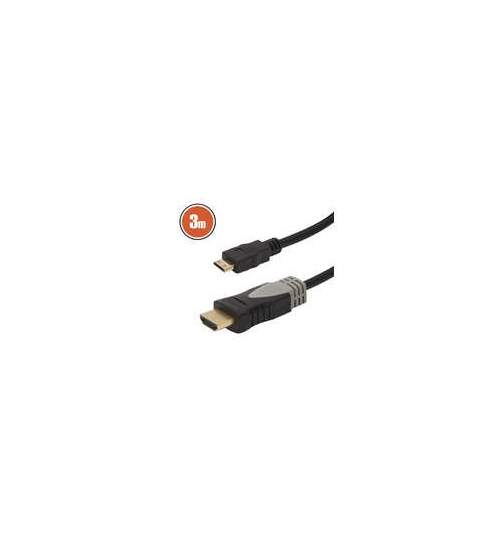 Cablu mini HDMI • 3 mcu conectoare placate cu aur ManiaMall Cars