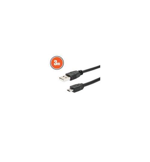 Cablu USB 2.0fisa A - fisa B (micro)3 m ManiaMall Cars