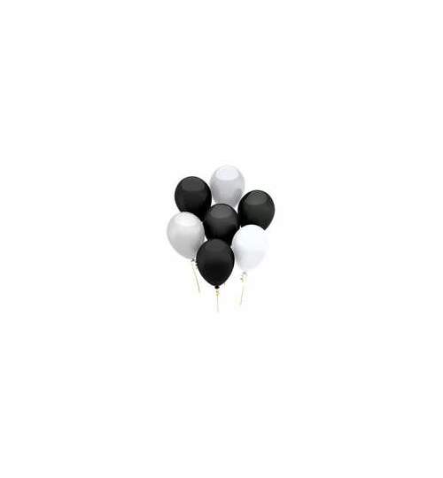 Set baloane, alb-negru, 15 buc./pachet ManiaMall Cars