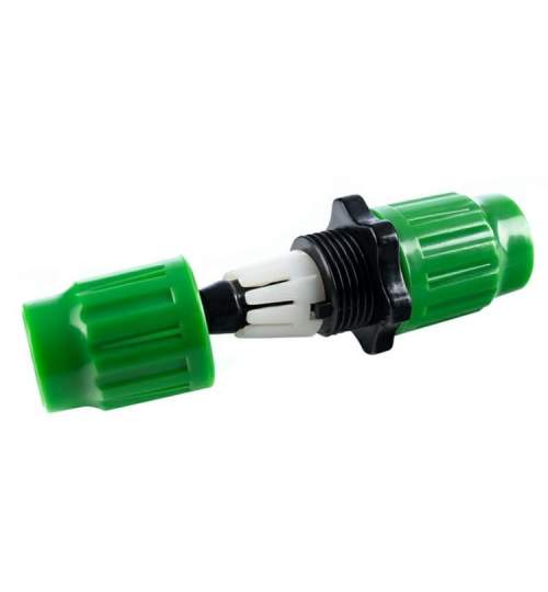 Cupla universala pentru imbinare sau reparare furtun de gradina, din plastic, 6.5 cm, verde