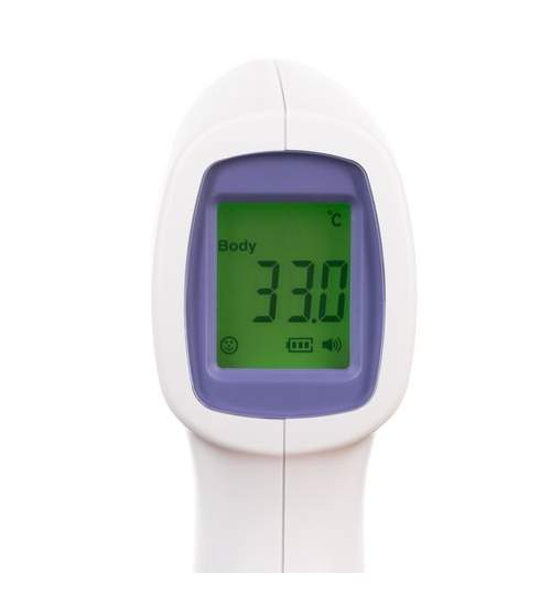 Termometru Digital Corporal cu Infrarosu si Afisaj LCD, fara contact, 15x9 cm