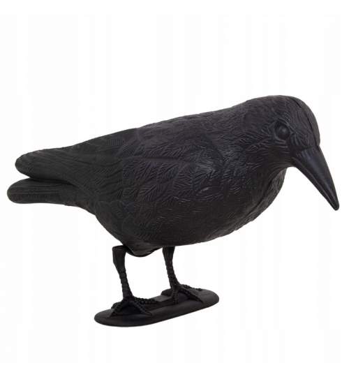 Corb Cioara Artificiala Decorativa, Sperietoare de Porumbei, pentru Alungarea Pasarilor Nedorite, 39x11x18.5 cm, negru