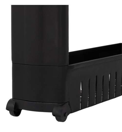 Dulap modular mobil Springos pentru baie sau bucatarie, cu 3 rafturi, 70x54 cm, negru