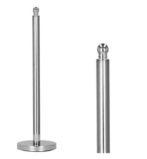 Suport stand metalic Springos pentru hartia igienica WC, inaltime 51 cm, argintiu