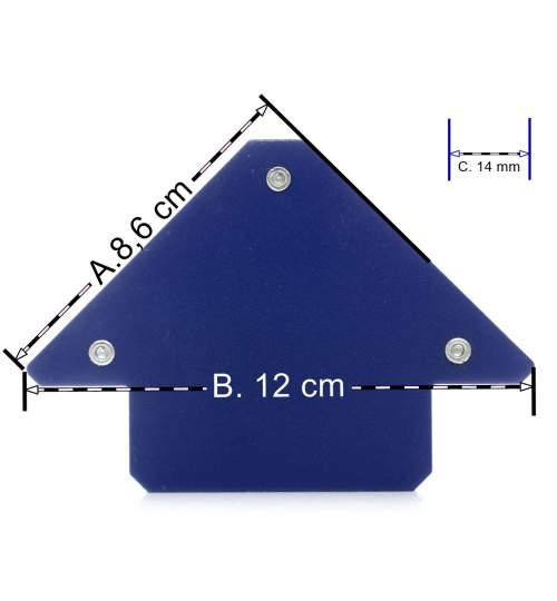 Dispozitiv magnetic Tagred pentru fixare sudura, 3 unghiuri, 11.5kg, albastru TGD13-TA620
