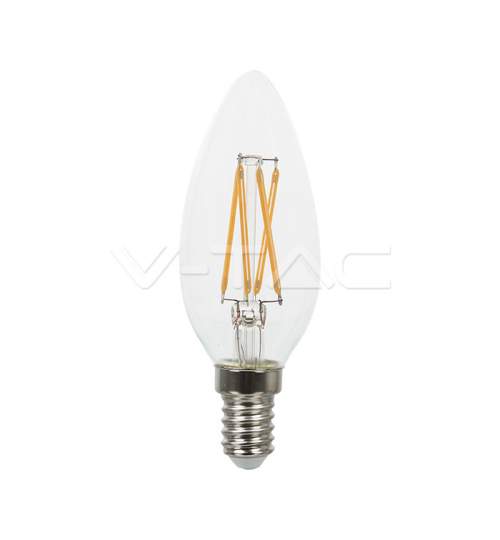 Bec LED Lumânare Filament Cip SAMSUNG 4W E14 Sticla Clara 2700K COD: 272 MRA36-060721-22