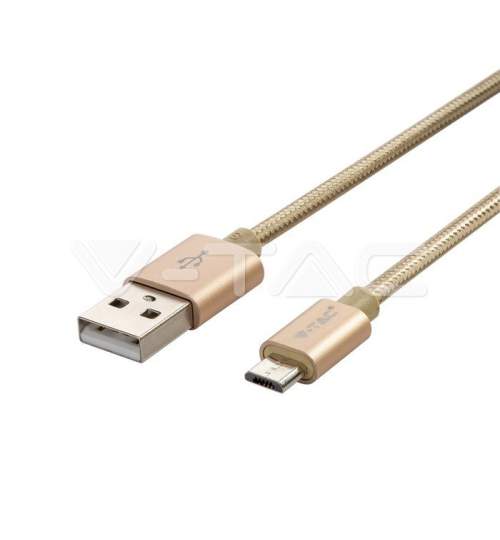 Cablu Micro USB 1 Metru Auriu Seria Platinum COD: 8490 MRA36-060721-12