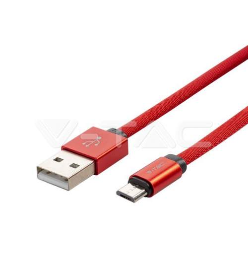 Cablu Micro USB 1 Metru Rosu Seria Ruby COD: 8497 MRA36-060721-13
